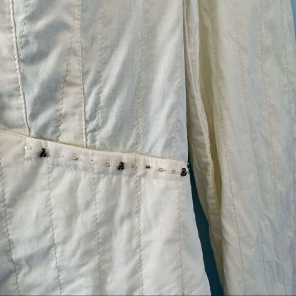 Bandolino Cream Cropped Blazer Jacket Size 10 - Picture 7 of 14